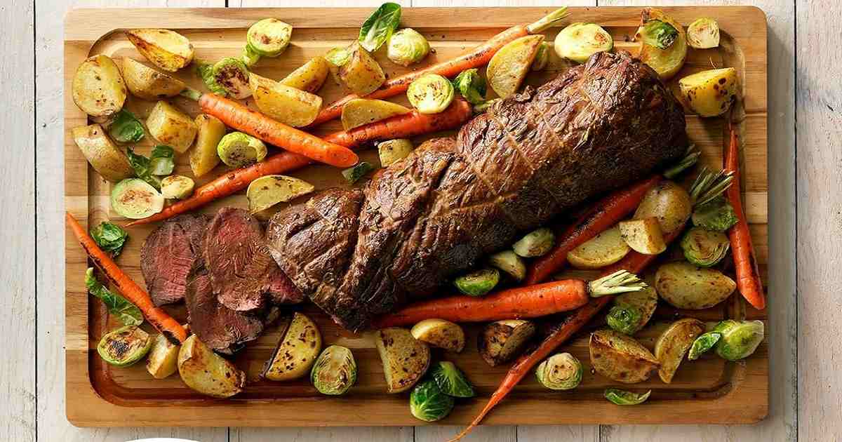 Beef tenderloin with grilled vegetables